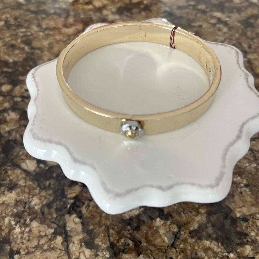 HENRI BENDEL GOLD TONE BANGLE BRACELET